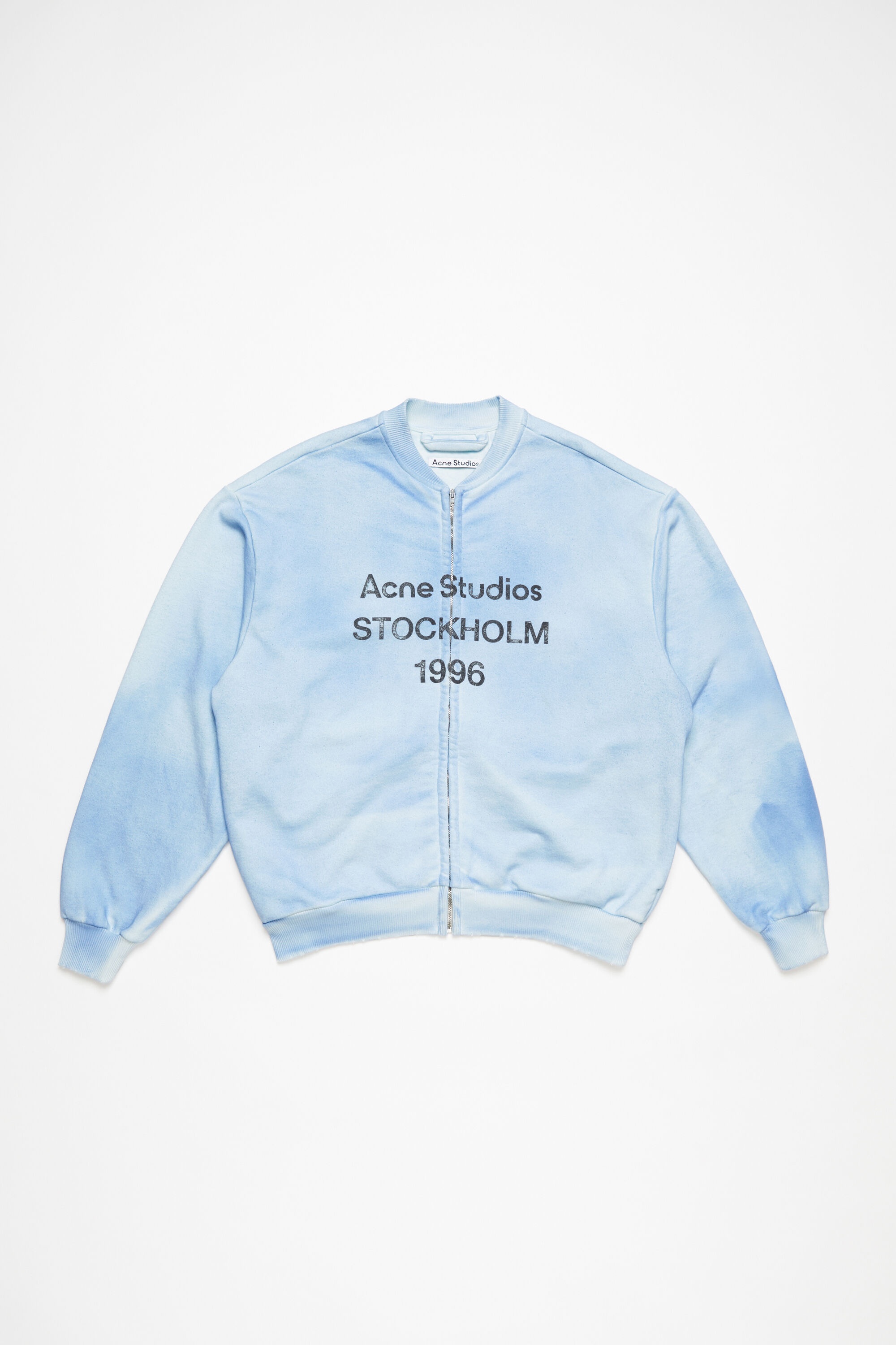 Zip sweater logo - Dusty blue - 5