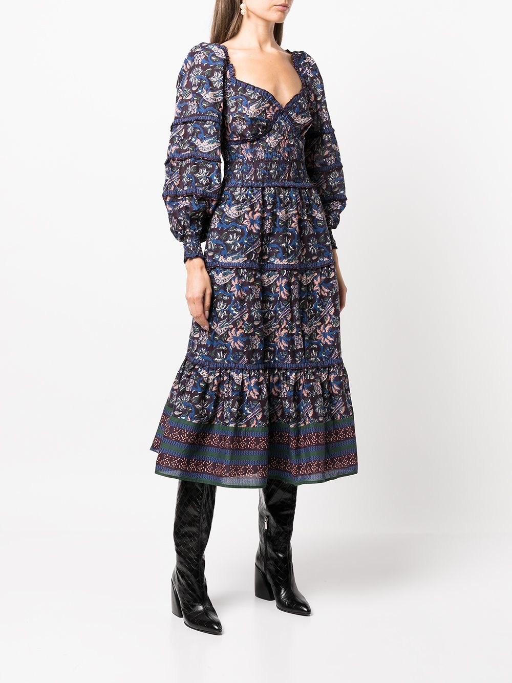 Noah long-sleeve smocked dress - 3