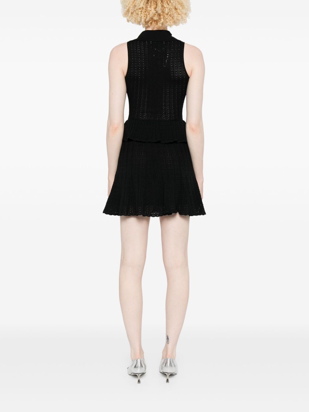 pointelle-knit dress - 4