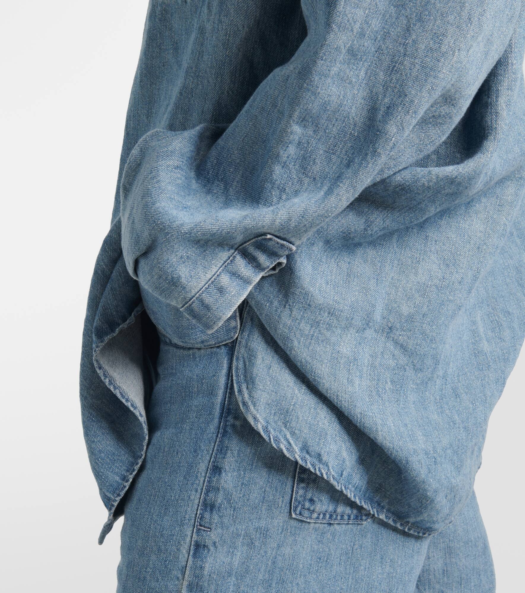 Nesson oversized linen denim shirt - 5