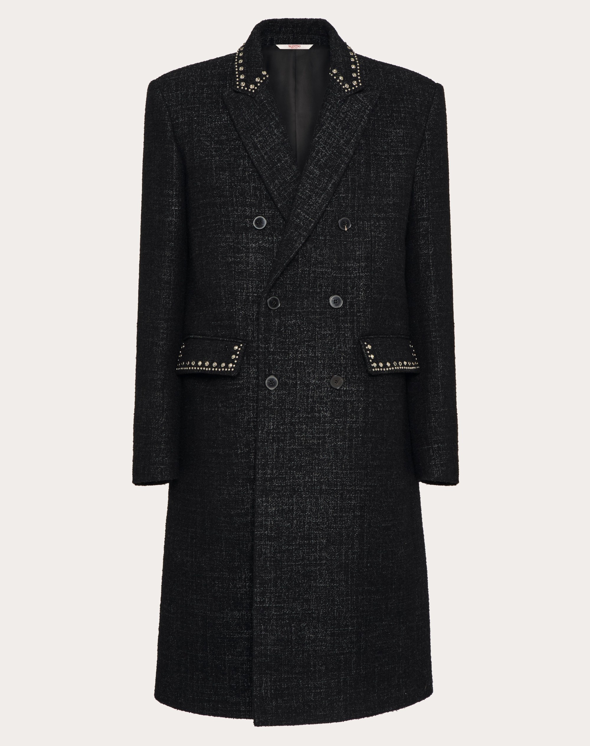 コートその他 VALENTINO COAT (5V3CAD62A9H 113) Valentino DOUBLE-BREASTED WOOL COAT WITH CABOCHONS | REVERSIBLE