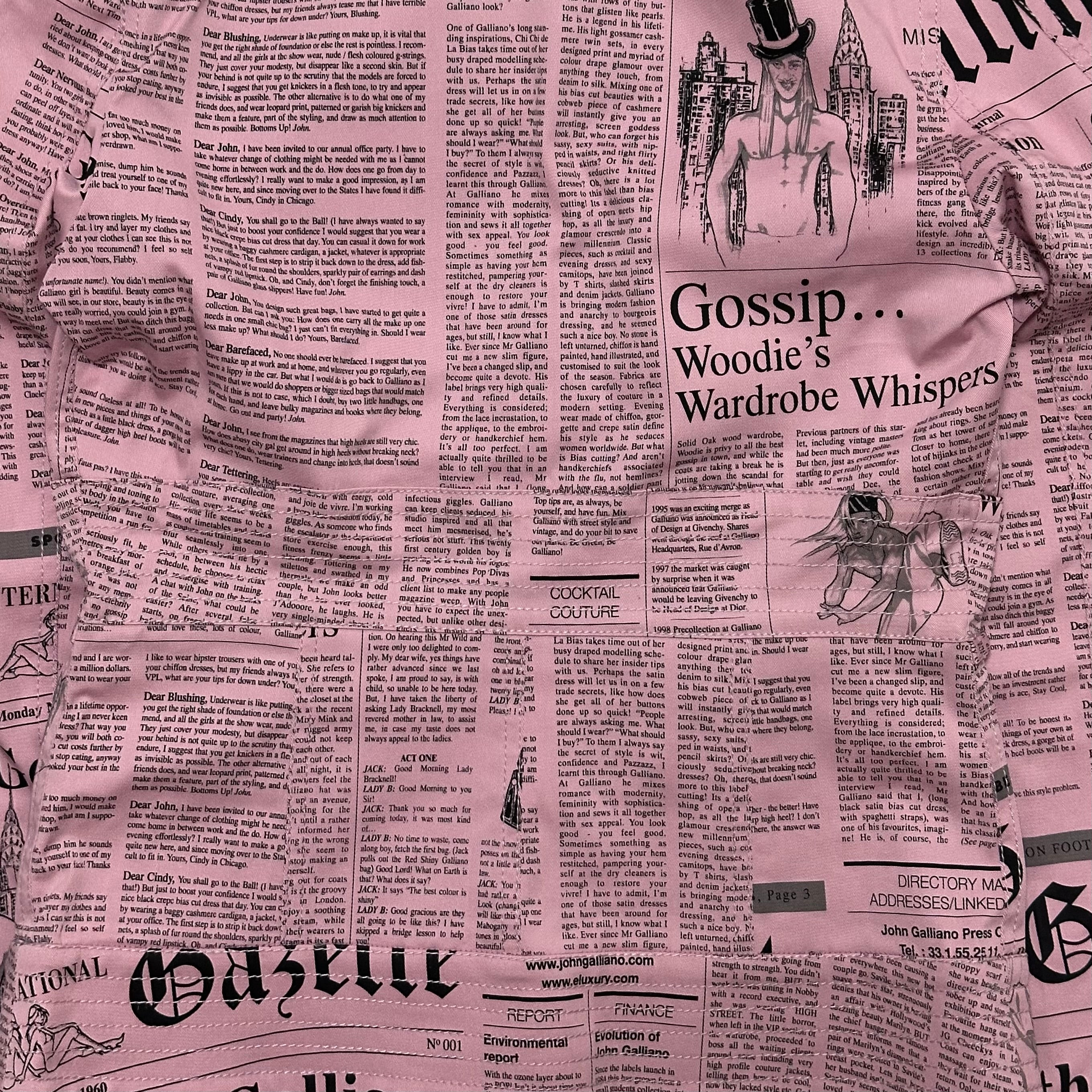 JOHN GALLIANO Spring Summer 2005 Newspaper Print Jacket - 5