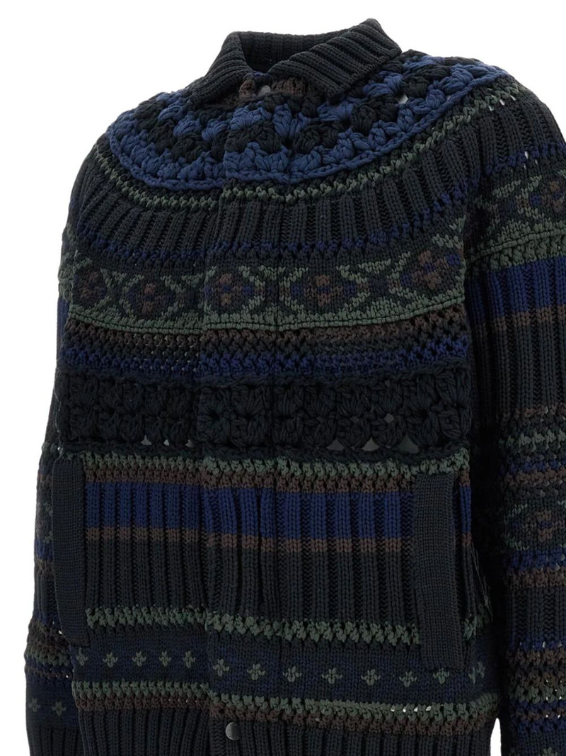 crochet panelled cardigan 3