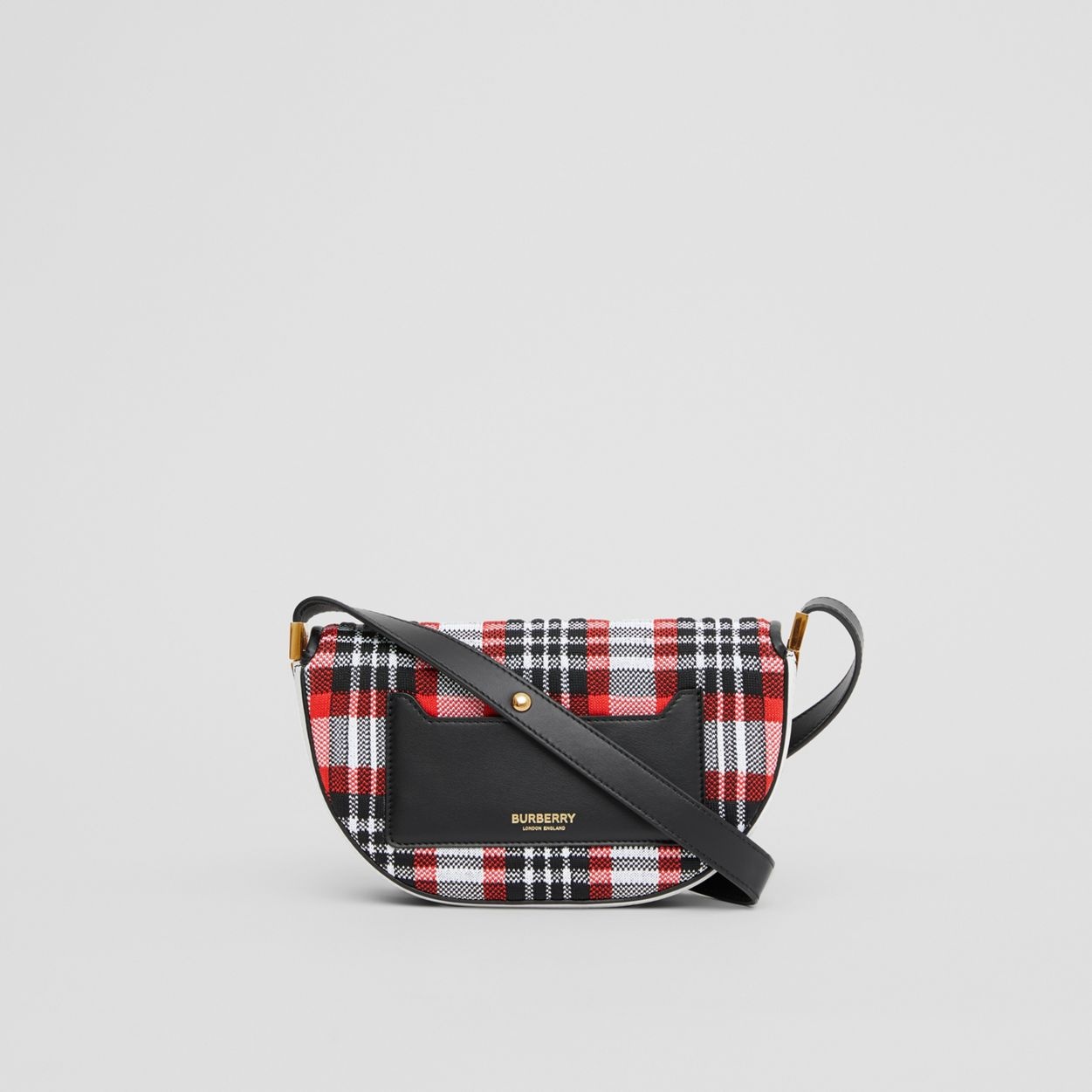 Mini Knitted Tartan and Leather Olympia Bag - 8