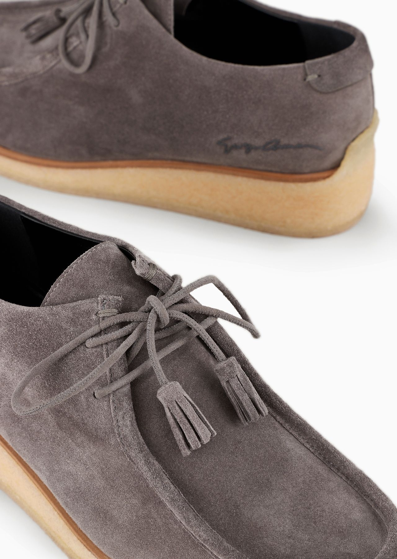 Silk velour lace-ups - 4