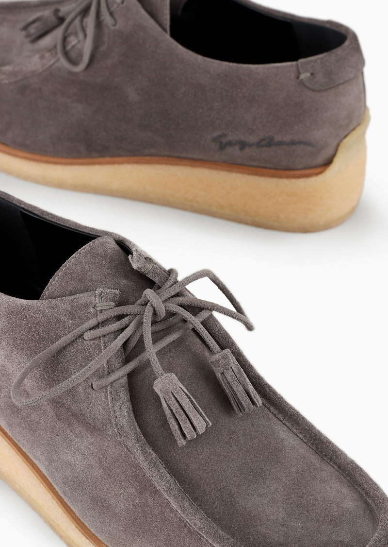 GIORGIO ARMANI Silk velour lace-ups outlook
