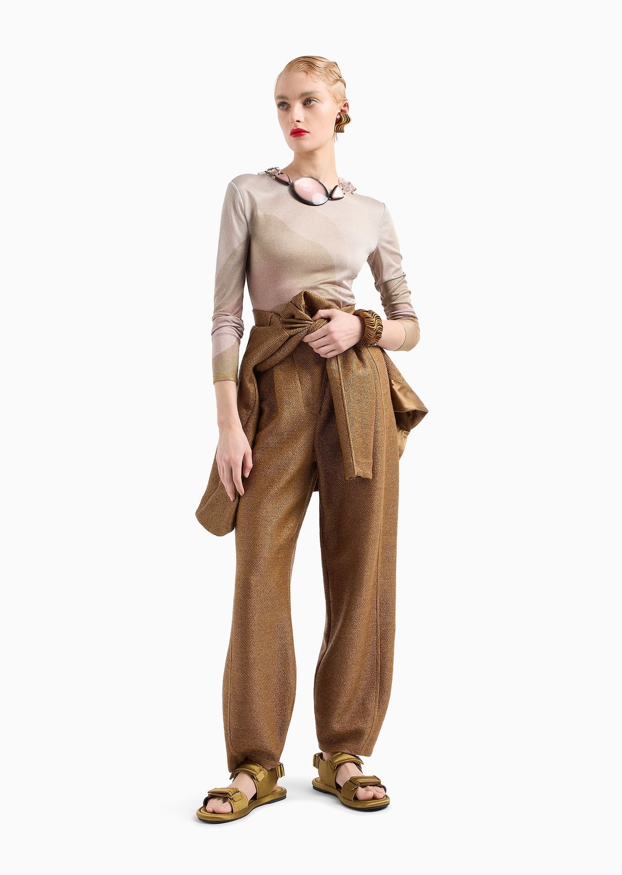 Printed silk interlock crew-neck jumper - 4