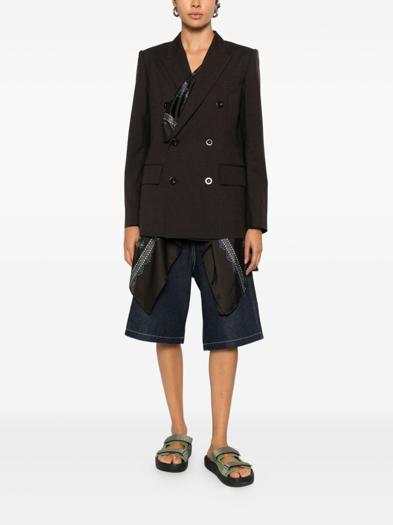 sacai double-breasted paisley blazer outlook