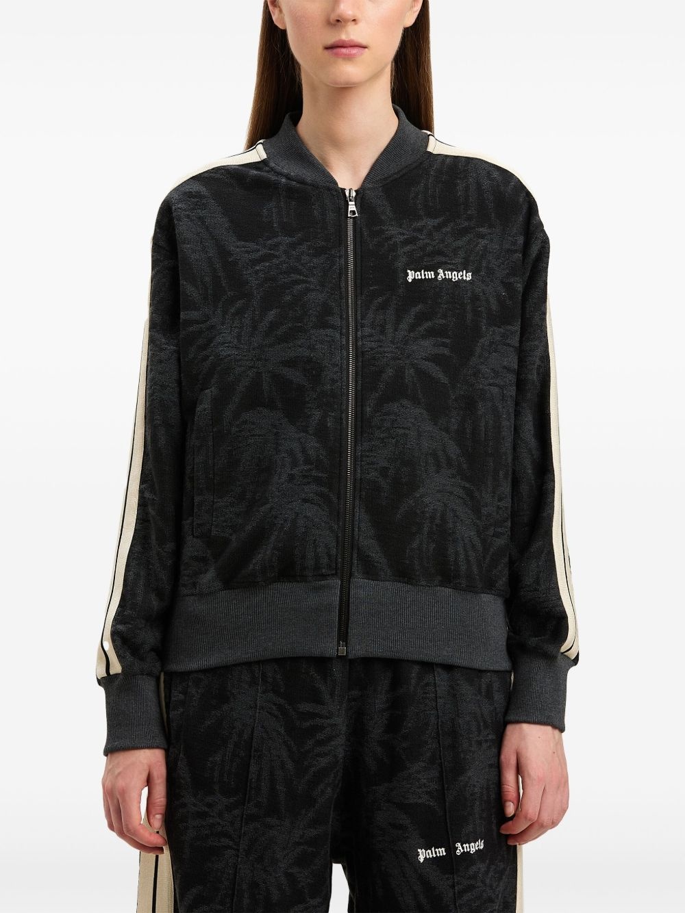 pams-jacquard zipped sweater - 3
