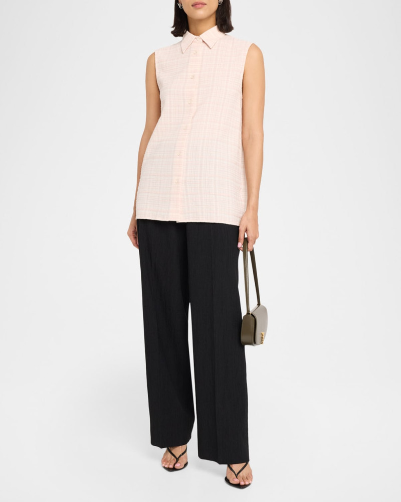 OFFICINE GÉNÉRALE Isy Textured Sleeveless Shirt outlook