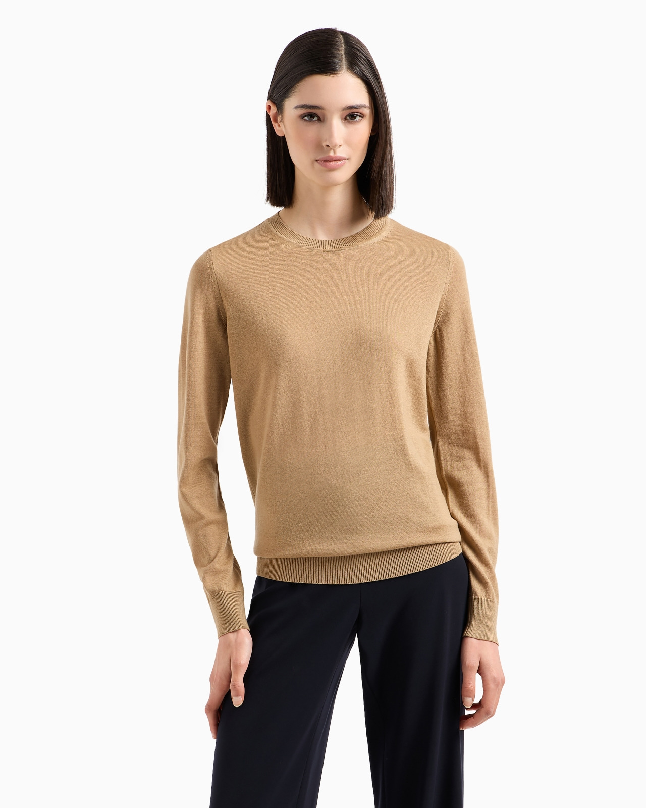 Crew-neck jumper in pure virgin wool - 2