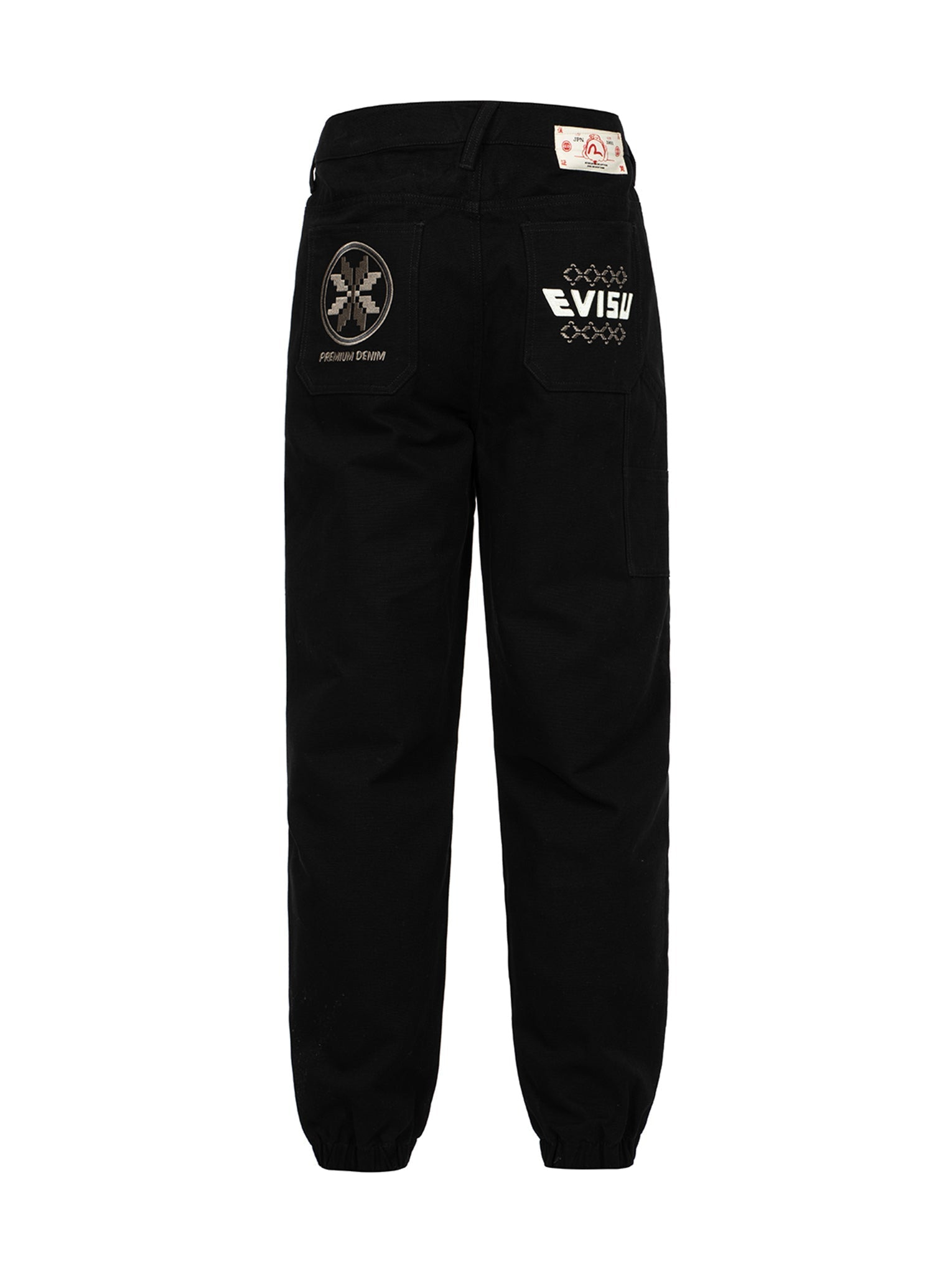 KAMON AND LOGO EMBROIDERY WOVEN JOGGER PANTS - 12