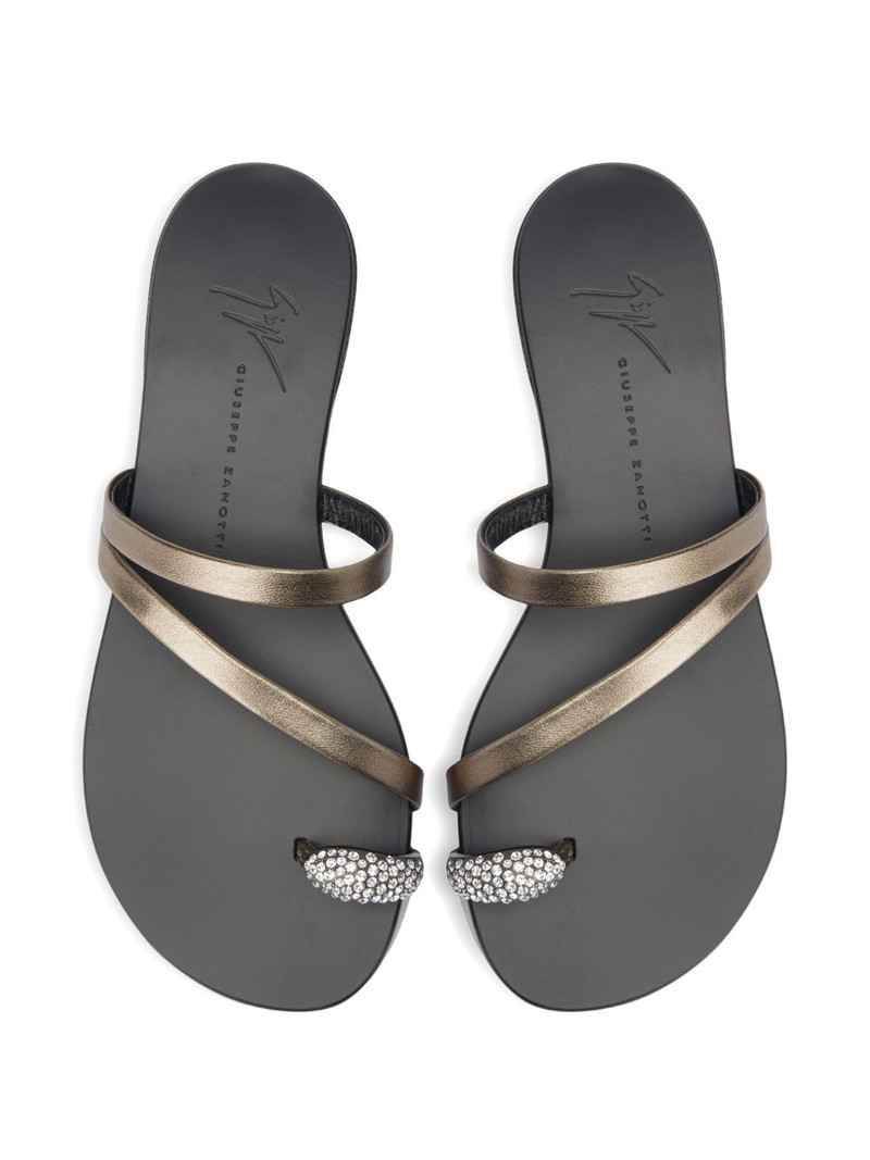 Febe crystal-embellished leather sandals 3