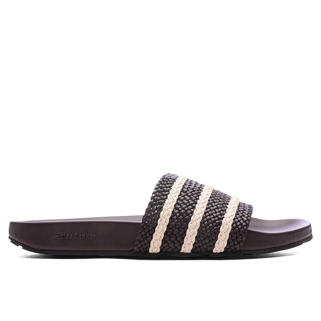 ADIDAS ORIGINALS X WALES BONNER ADILETTE - DARK BROWN/WONDER WHITE/NIGHT BROWN - 1