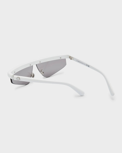 Moncler Orizon Semi-Rimmed Acetate Rectangle Sunglasses outlook