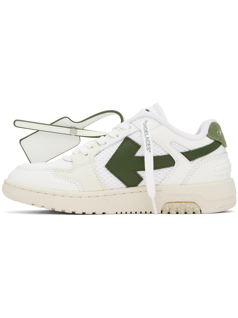 White & Khaki Slim Out Of Office Sneakers 3