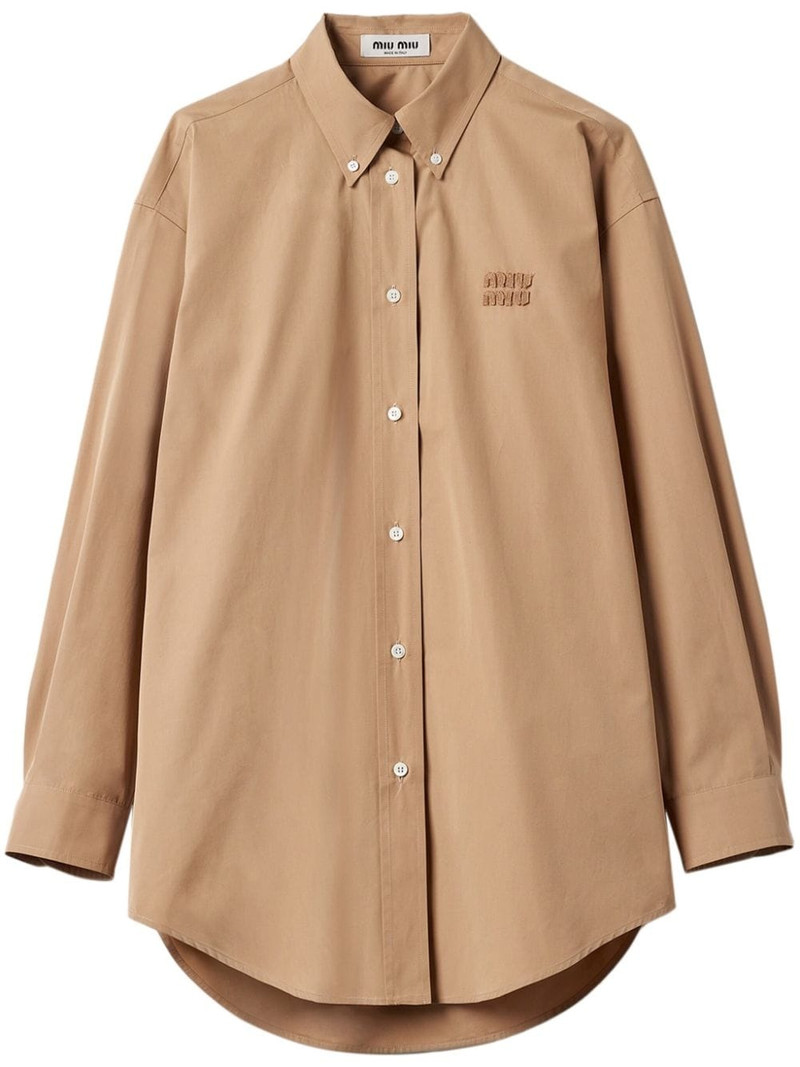 logo-appliquÃ© poplin shirt 1