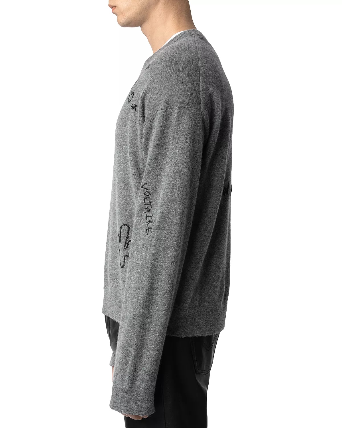 Marko Merino Wool & Cashmere Embroidered Loose Fit Sweater - 5