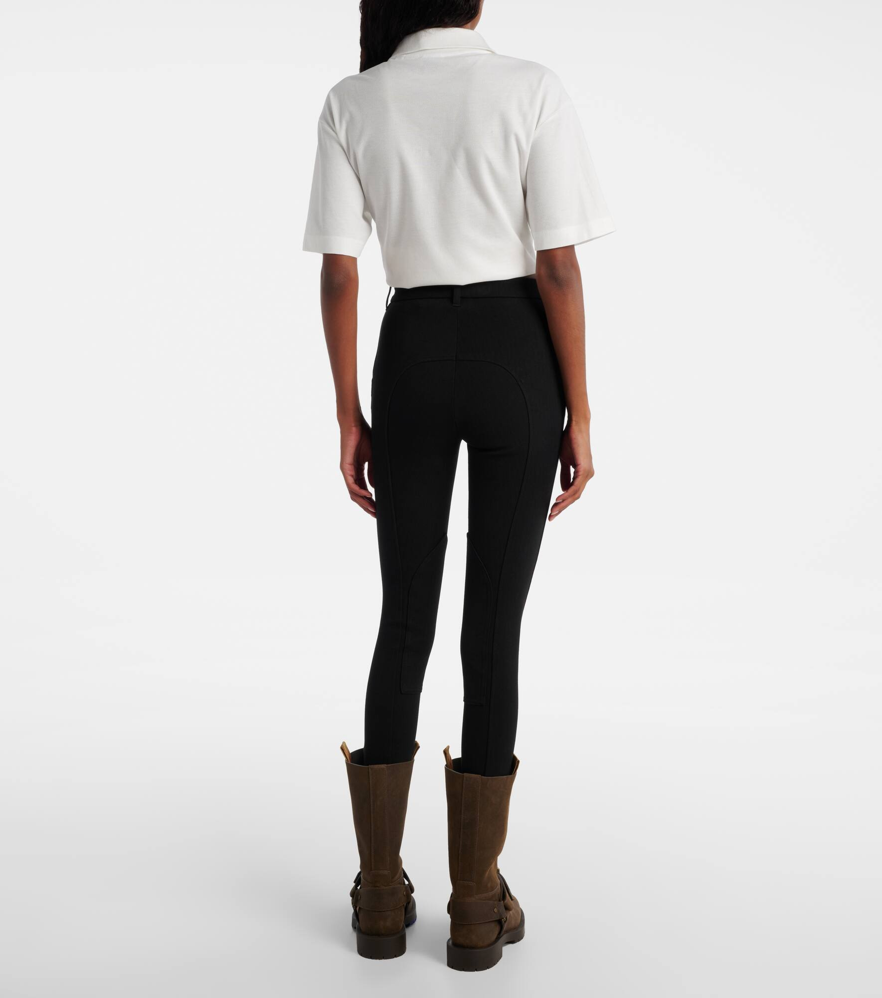 Cotton-blend skinny pants - 3