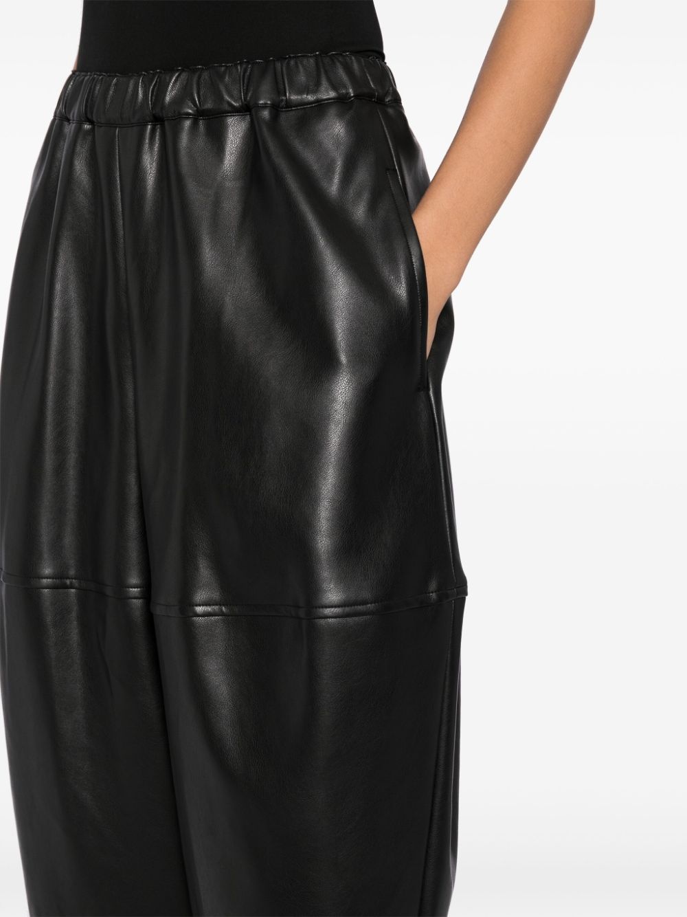 Faux leather baloon trousers - 4