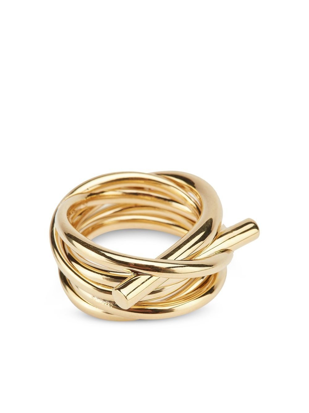 Size 56 Gancini-silhouette chunky ring - 3
