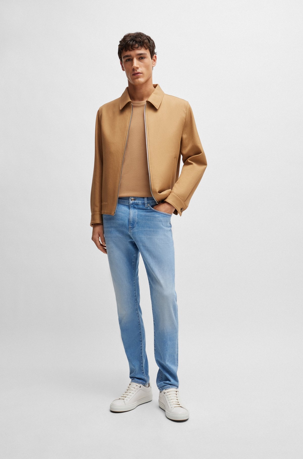 SLIM-FIT JEANS IN LIGHT-BLUE SOFT STRETCH DENIM - 3