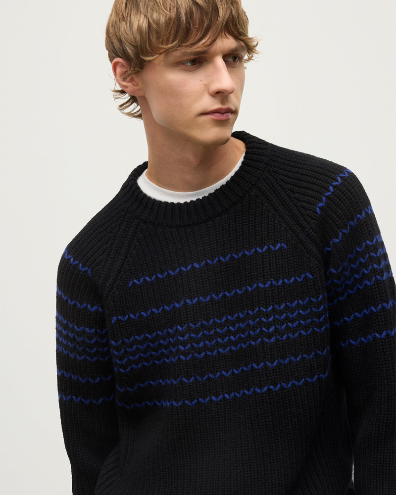 Summit Black & Blue Cashmere Jumper 6