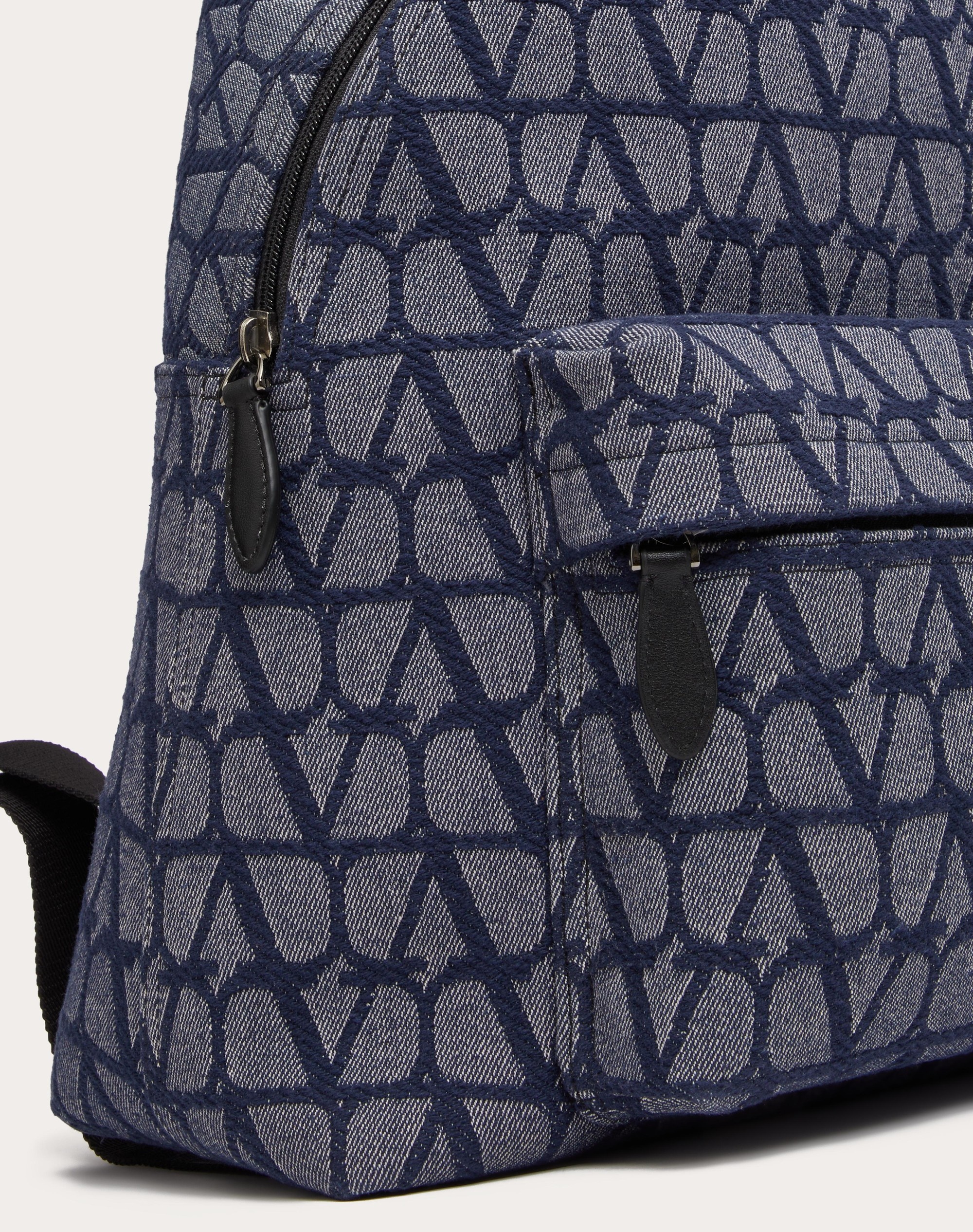 TOILE ICONOGRAPHE BACKPACK IN DENIM-EFFECT JACQUARD FABRIC - 8