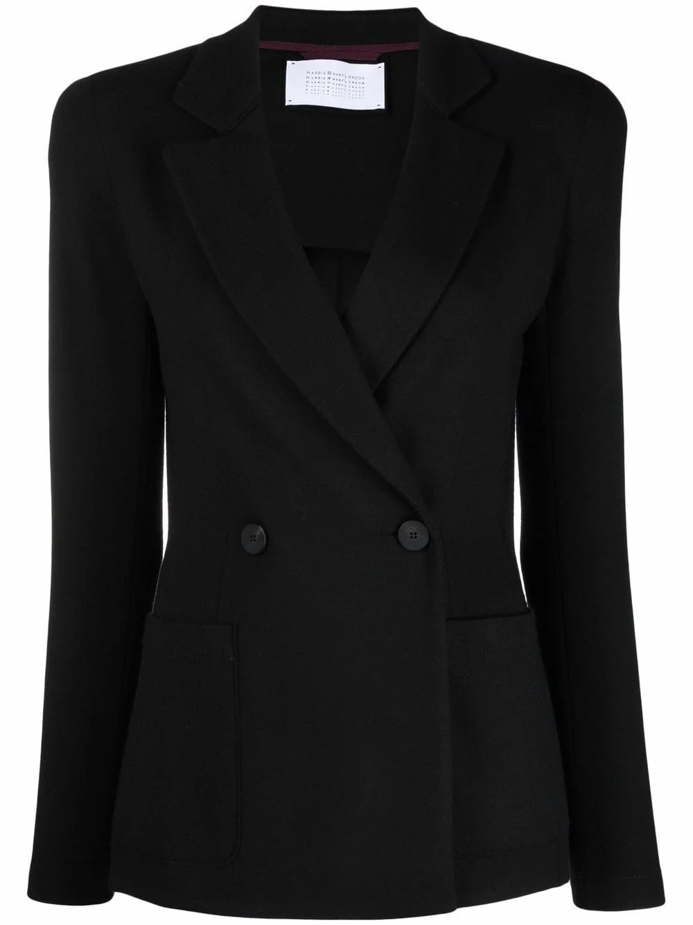 double-breasted virgin wool blazer - 1