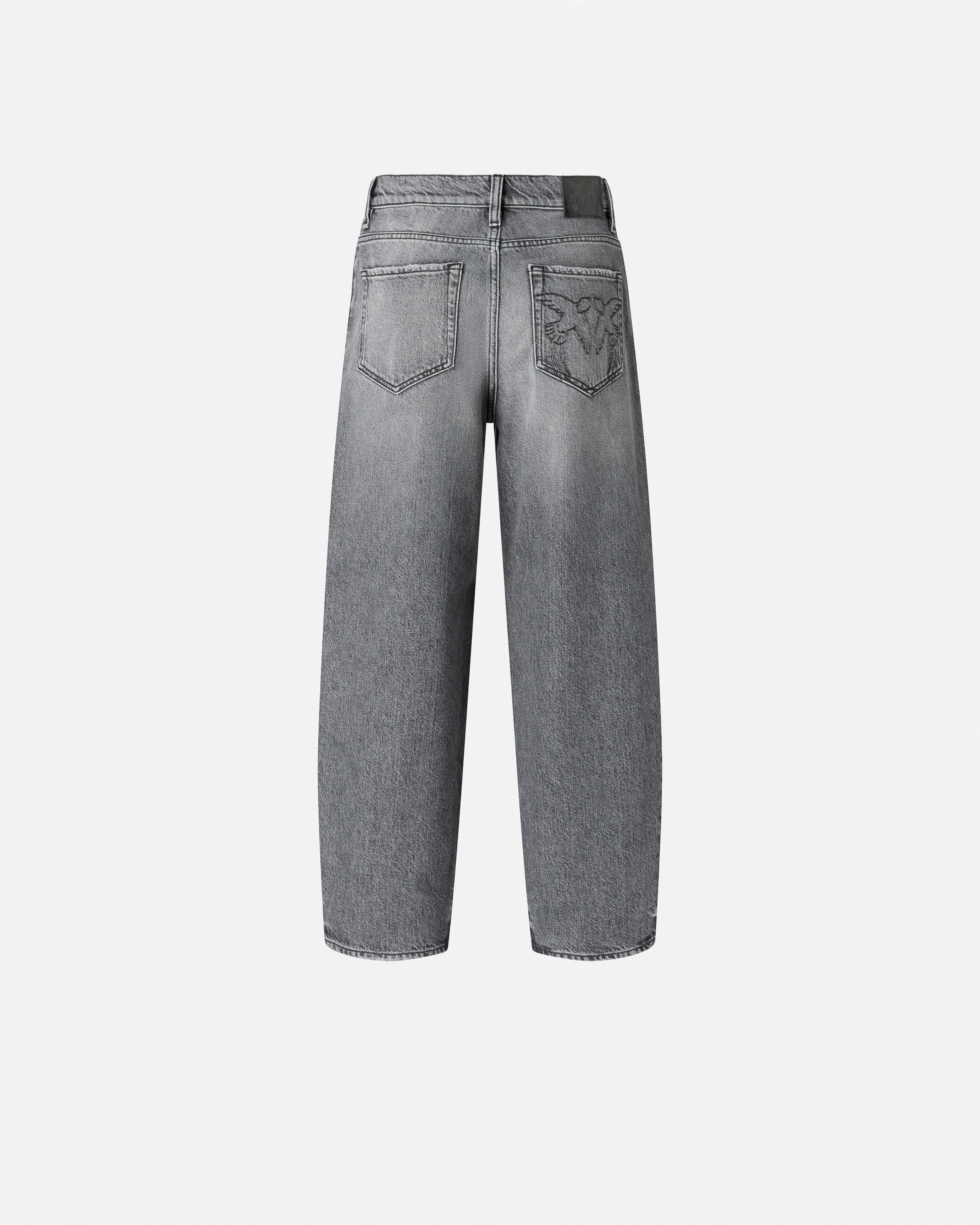 GREY DENIM BALLOON-FIT JEANS - 6