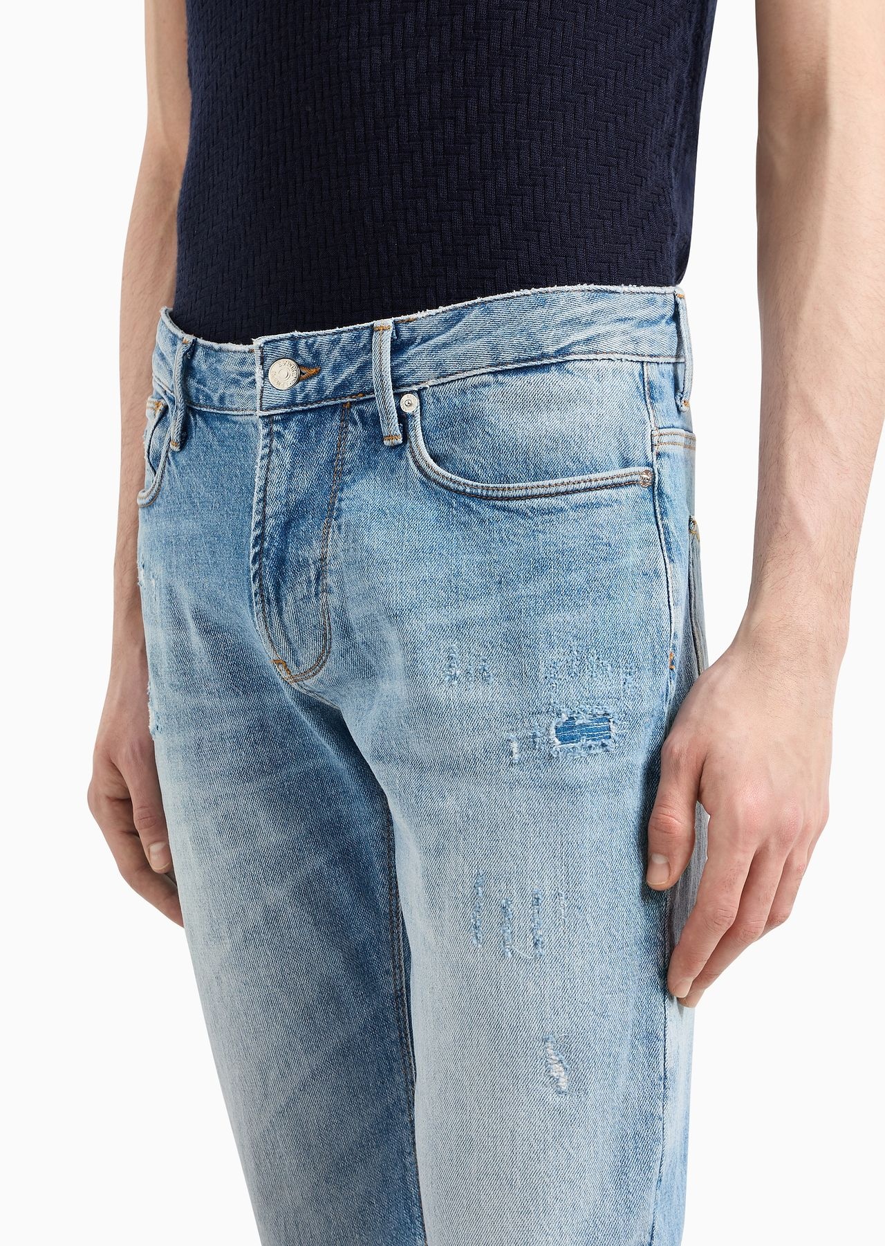 J06 slim-fit, worn-look, stretch-denim jeans - 5
