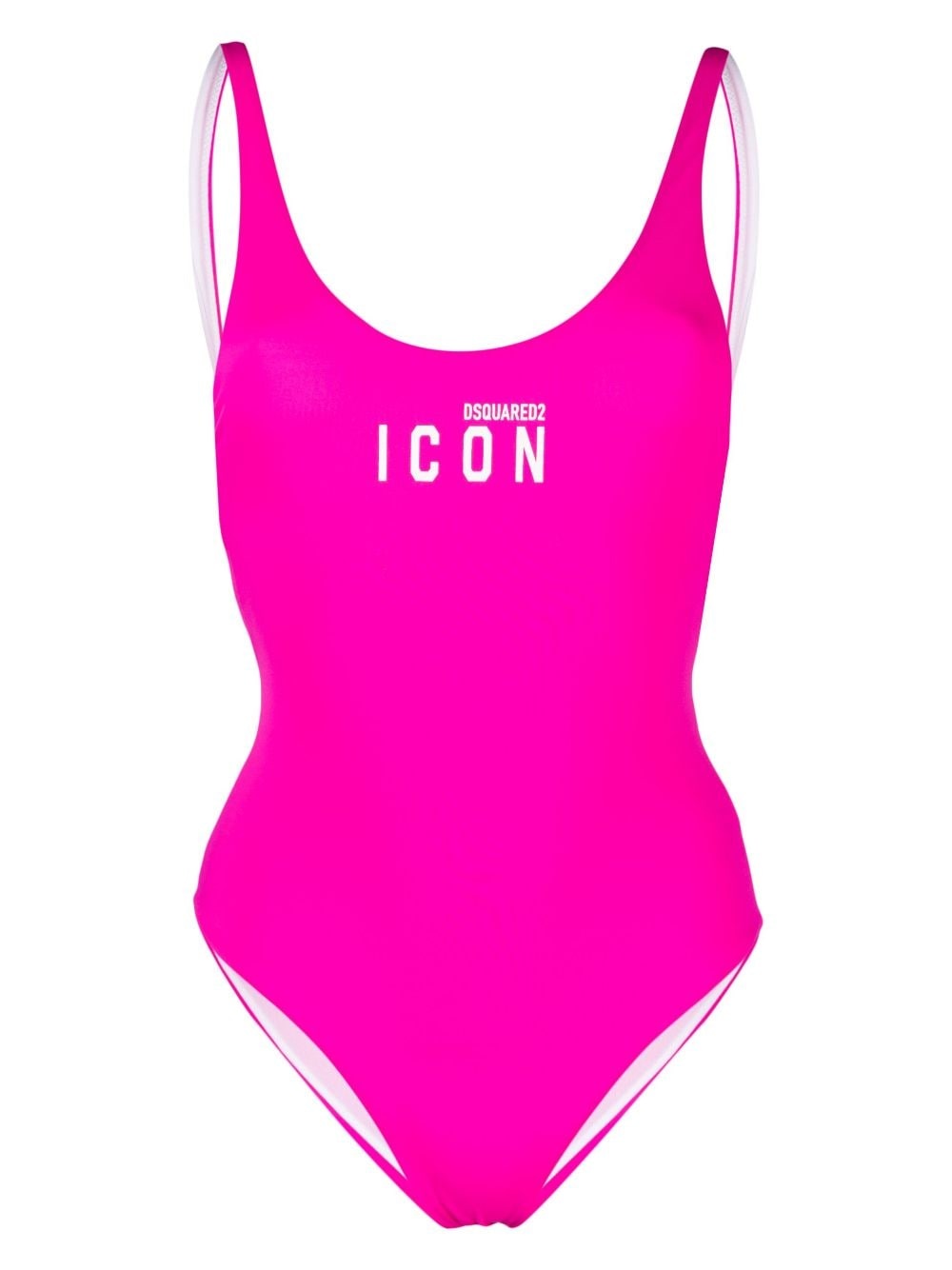 Icon-print open-back swimsuit - 1