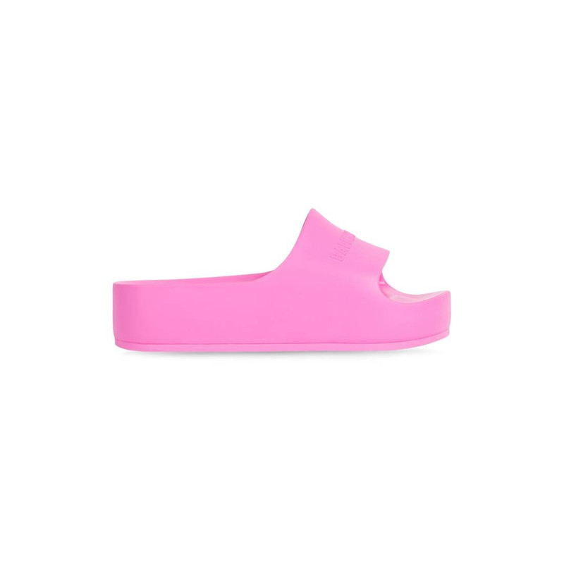 Women's Chunky Slide Sandal in Fluo Pink - 1