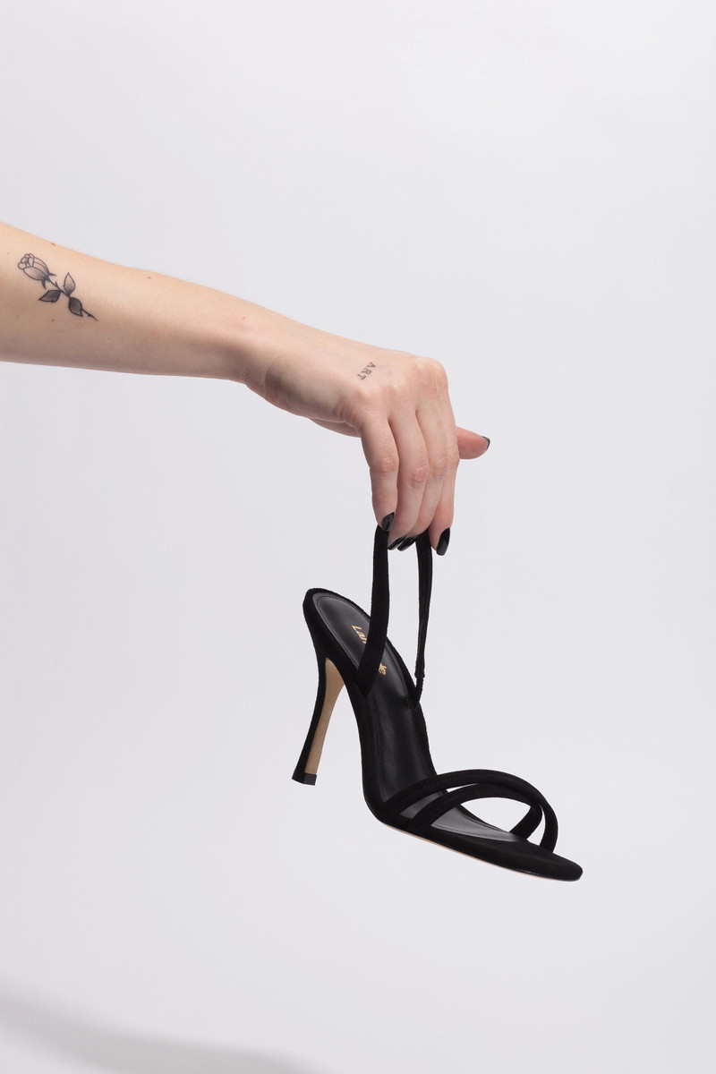 Larroudé Annie Sandal In Black Suede outlook
