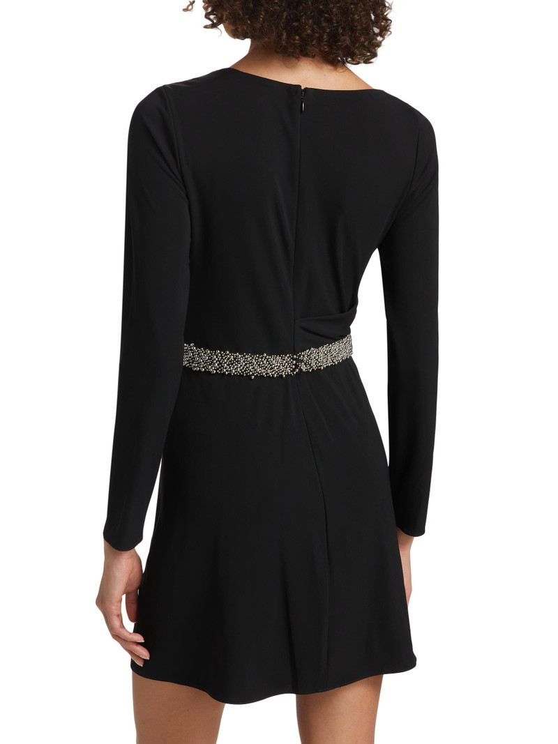 Women's Tulia Draped Jersey Minidress - Black 5