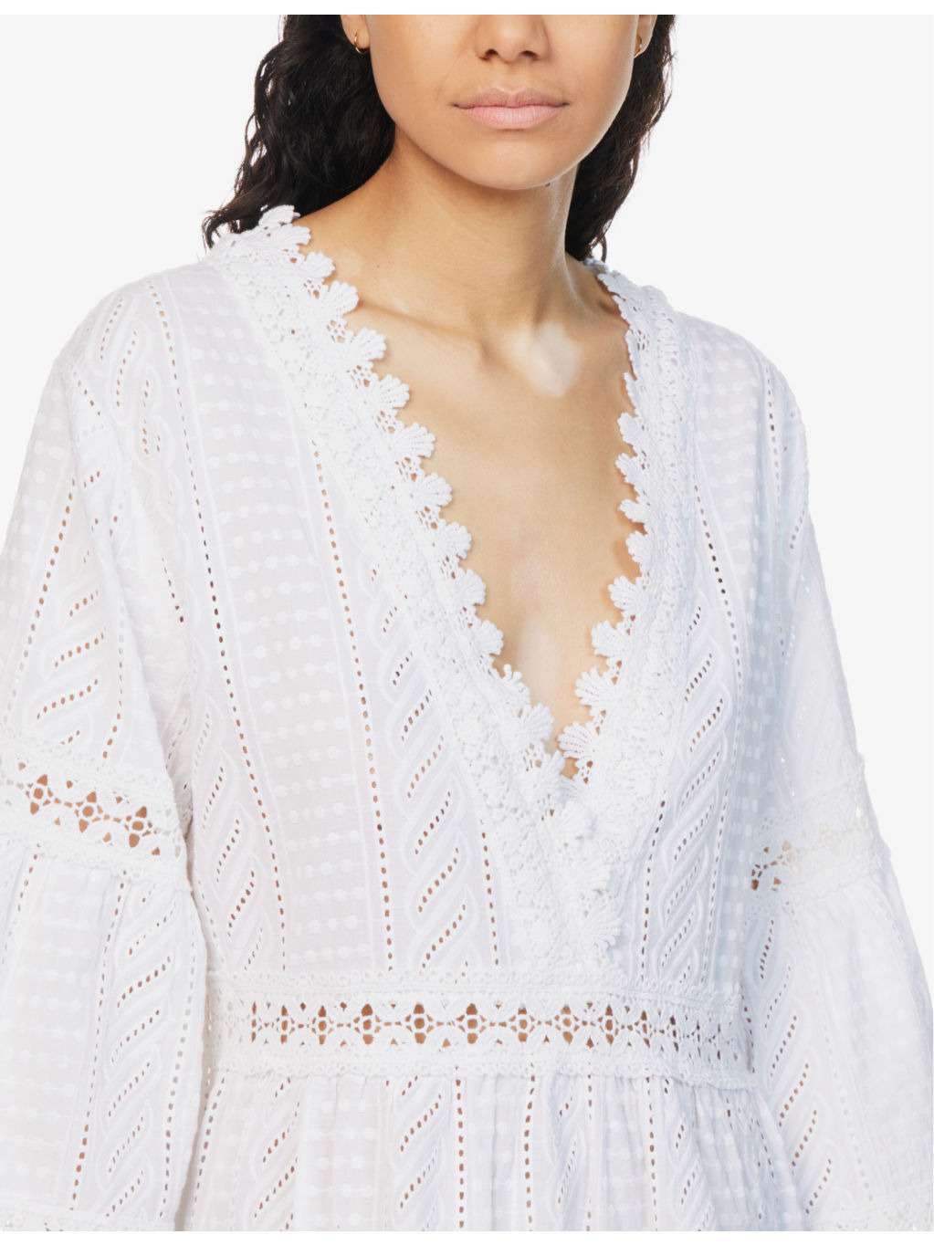 Victoria semi-sheer cotton cover-up - 5