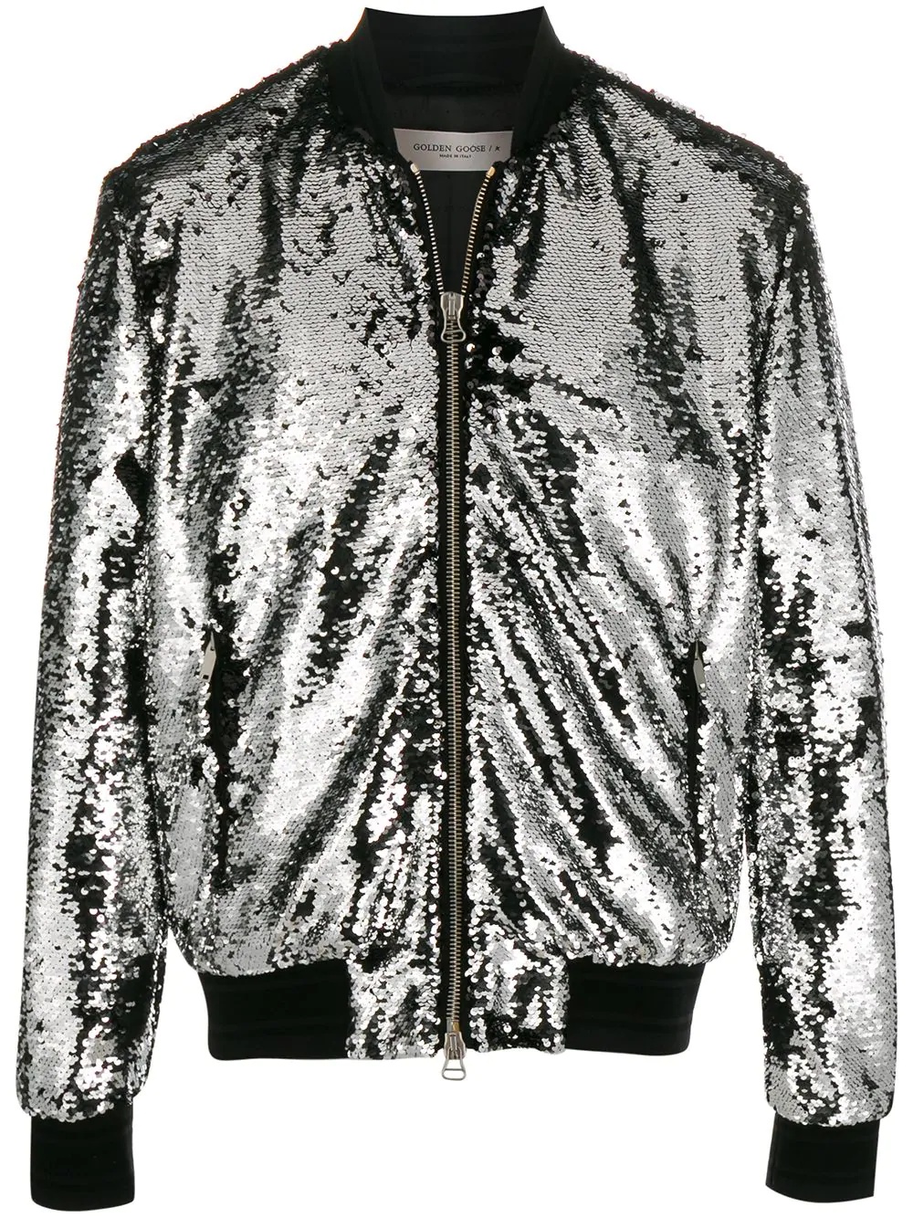 sequinned bomber jacket - 1