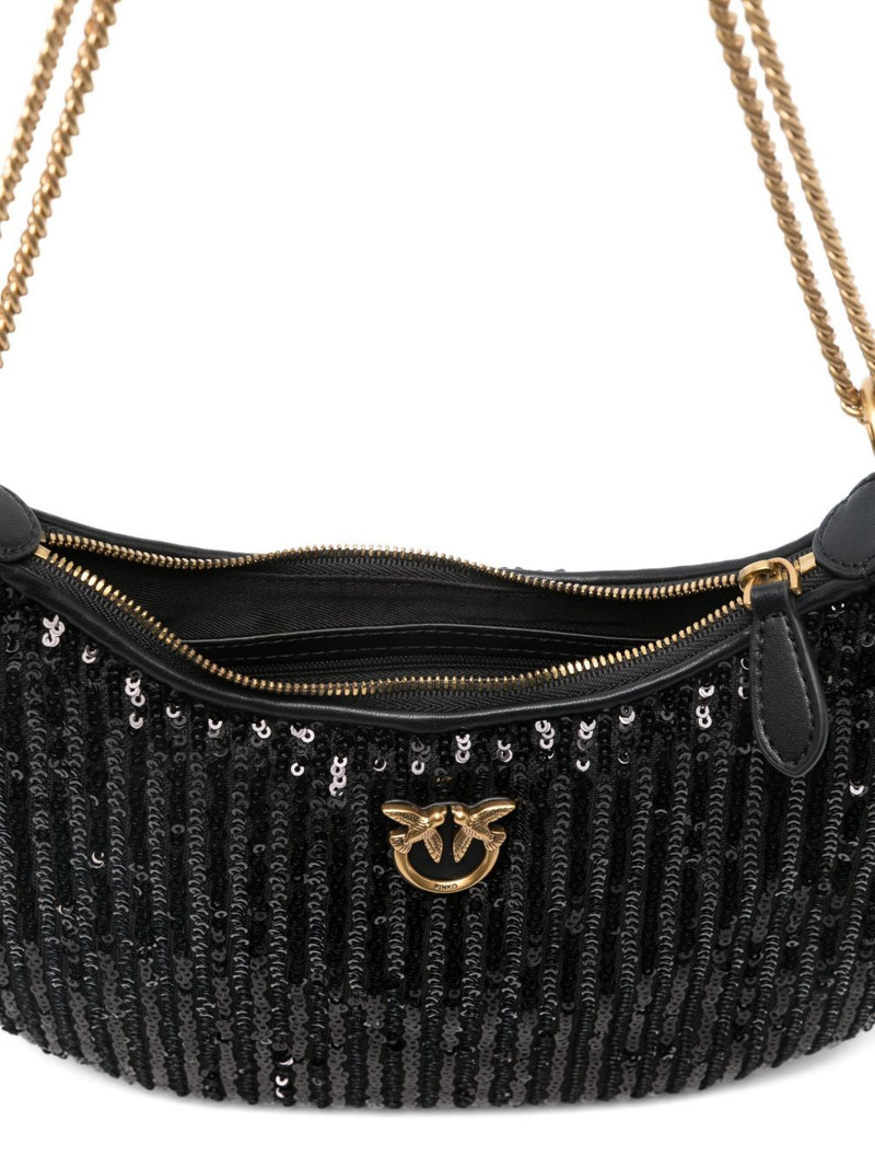 mini Half Moon sequinned shoulder bag 5