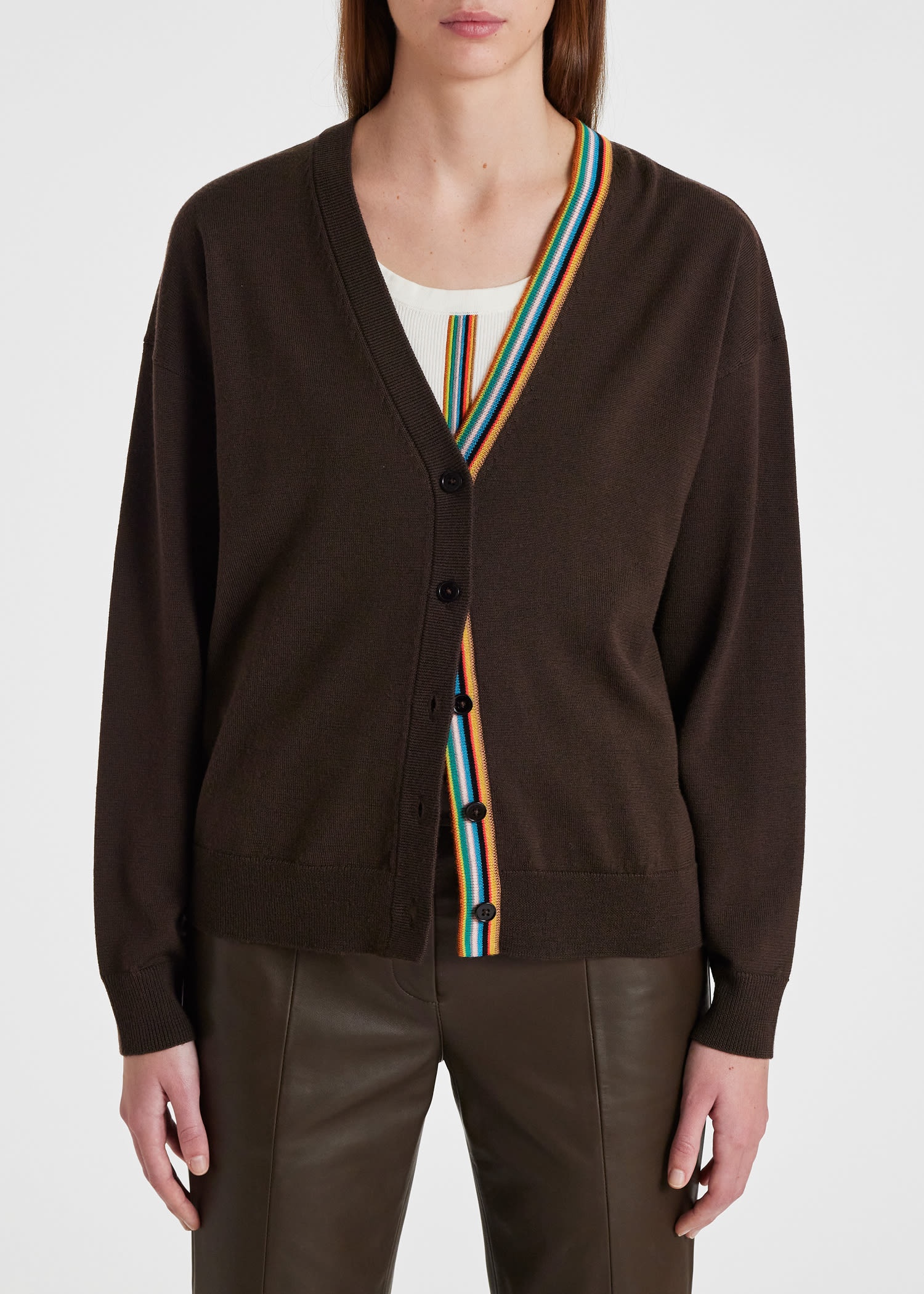 Merino Wool 'Signature Stripe' Cardigan - 3