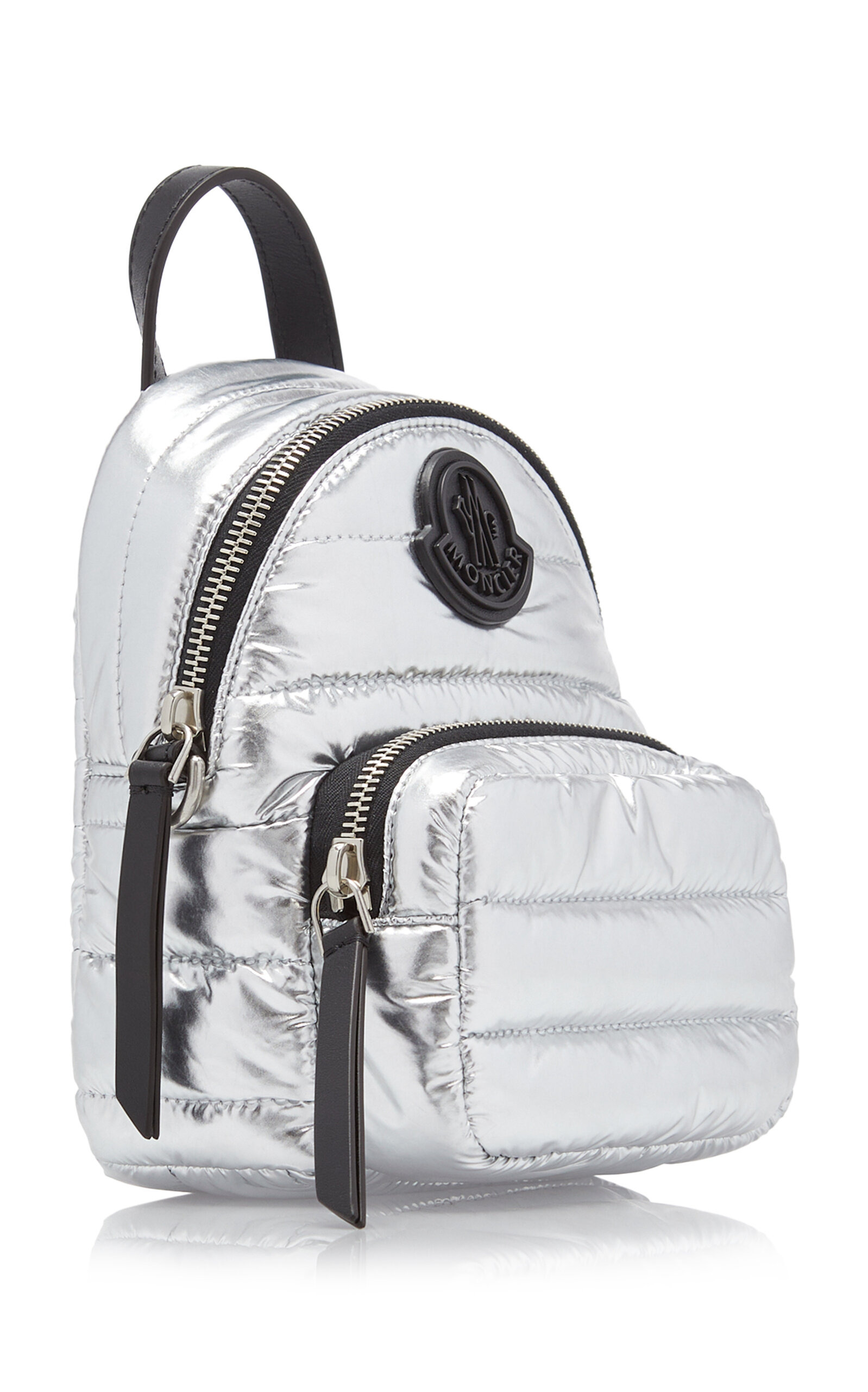 Kilia Small Metallic-Nylon Crossbody Bag silver - 5