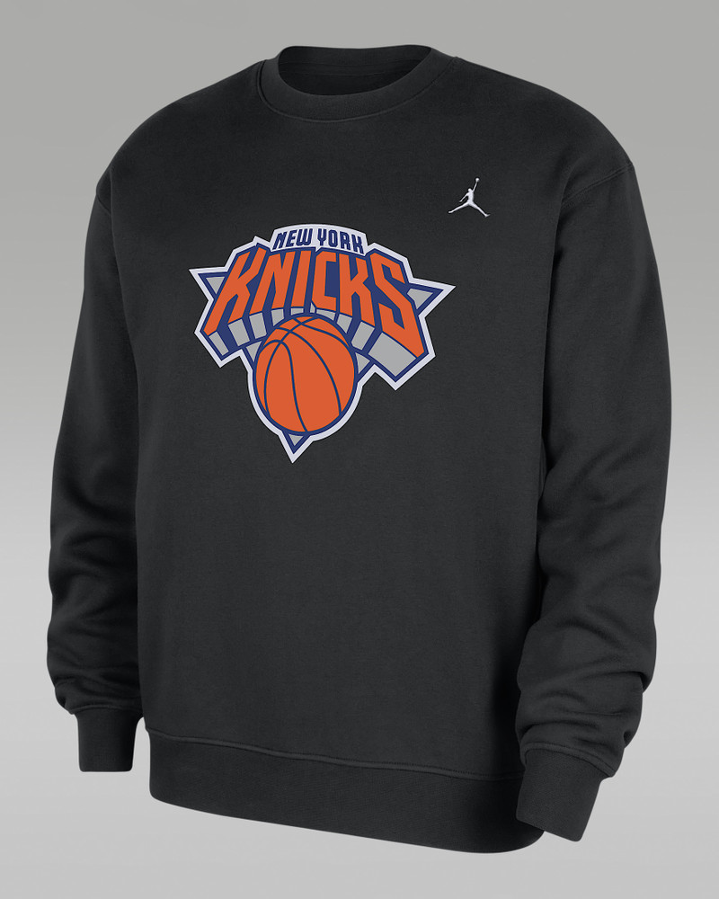 New York Knicks Statement Essentials Men's Jordan NBA Fleece Crew-Neck Sweatshirt 1