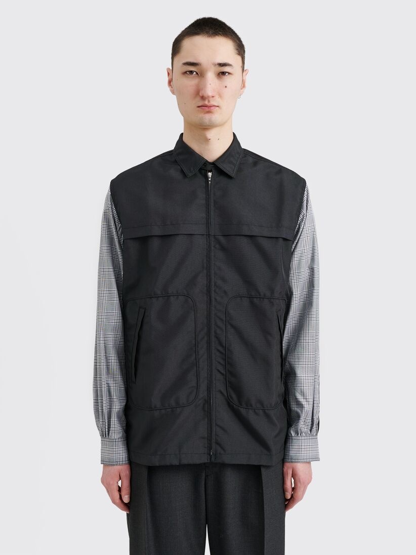 Junya Watanabe MAN JUNYA WATANABE MAN PLAID PANEL ZIP SHIRT