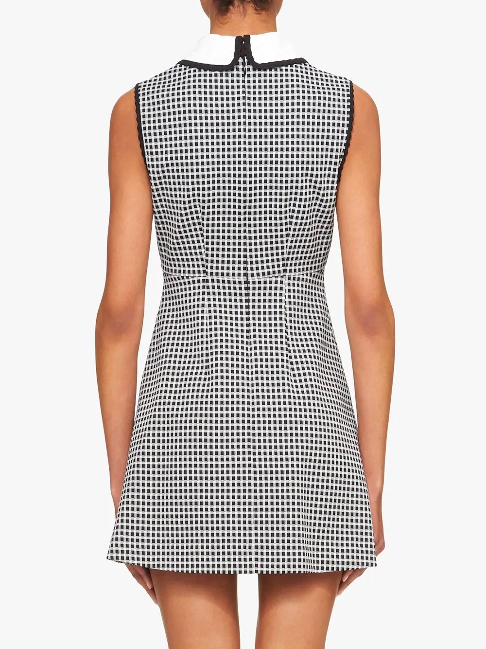 flared gingham mini-dress - 4