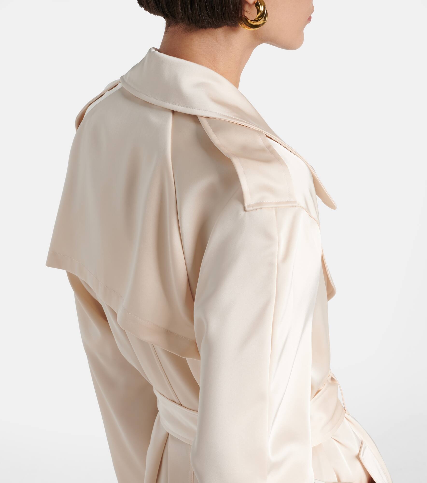 Barb satin trench coat - 5