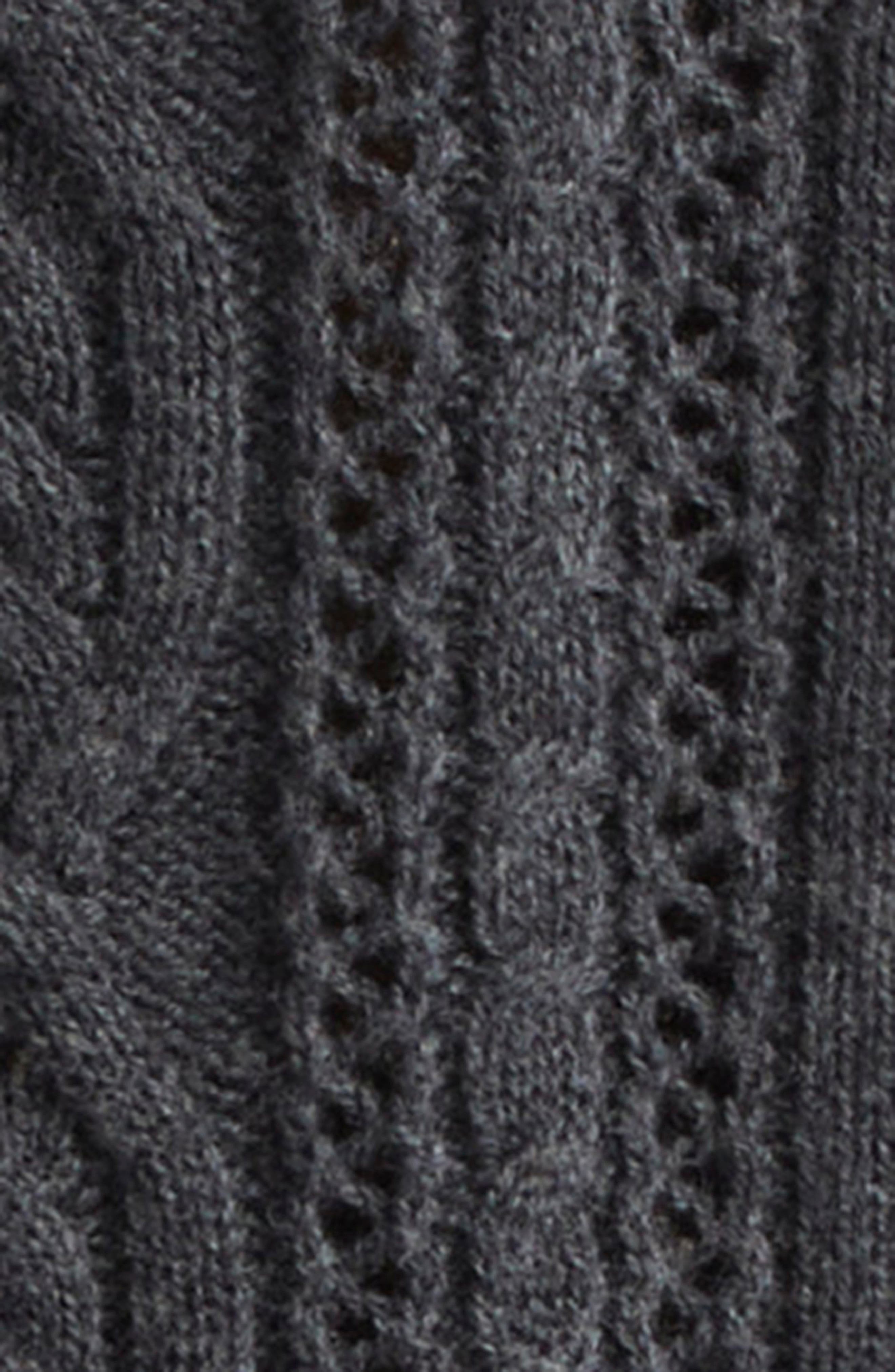 Isabel Marant Étoile Kelia Cotton & Wool Cable Sweater in Anthracite at Nordstrom - 7