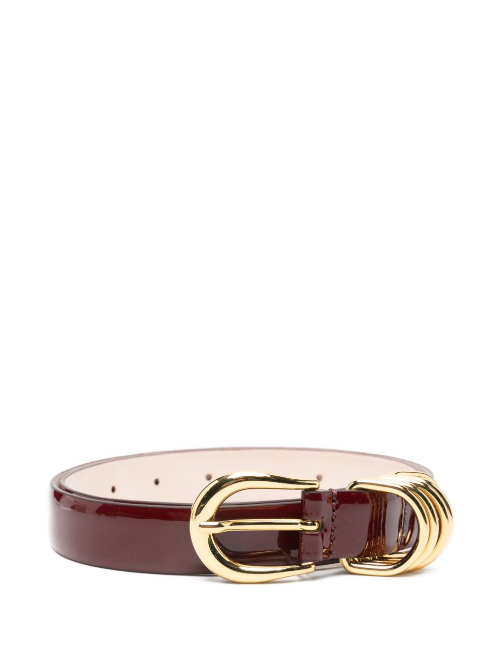 Hollyhock gold-plated leather belt - 1