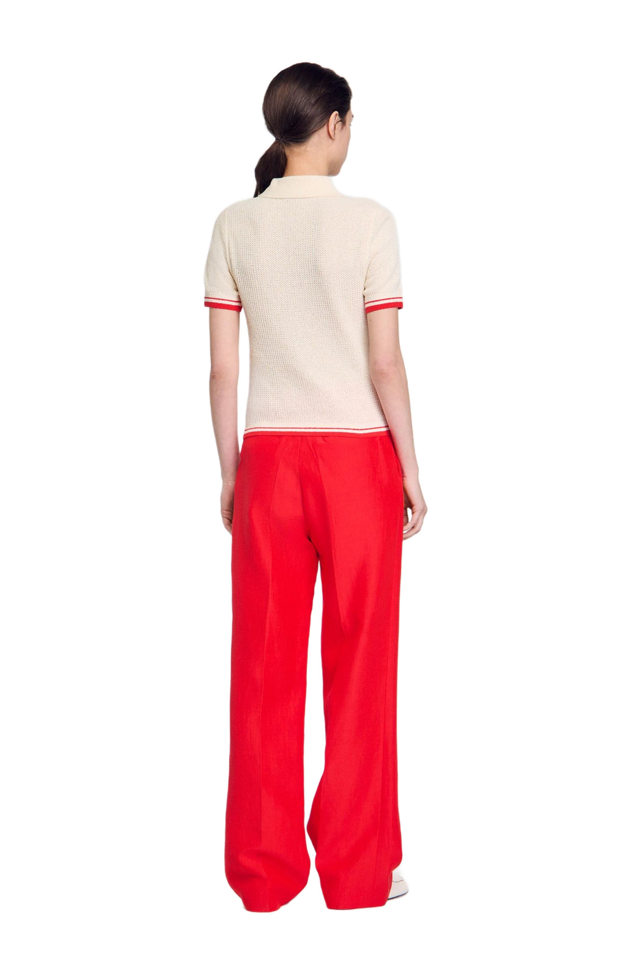 SANDRO Polo-neck sweater in Ecru at Nordstrom - 2