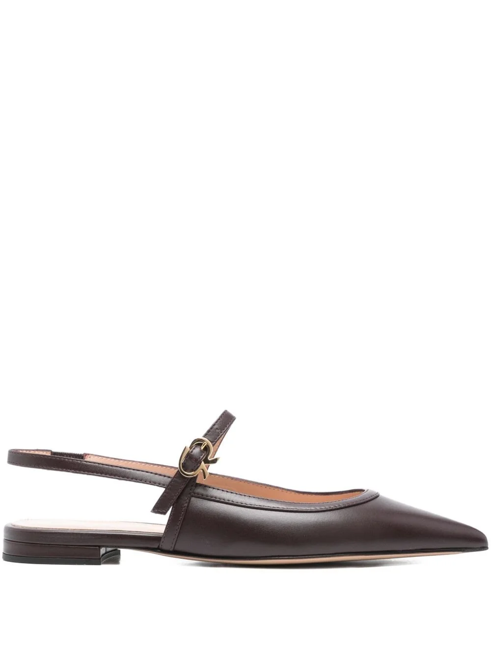 buckle-strap pointed-toe flats - 1