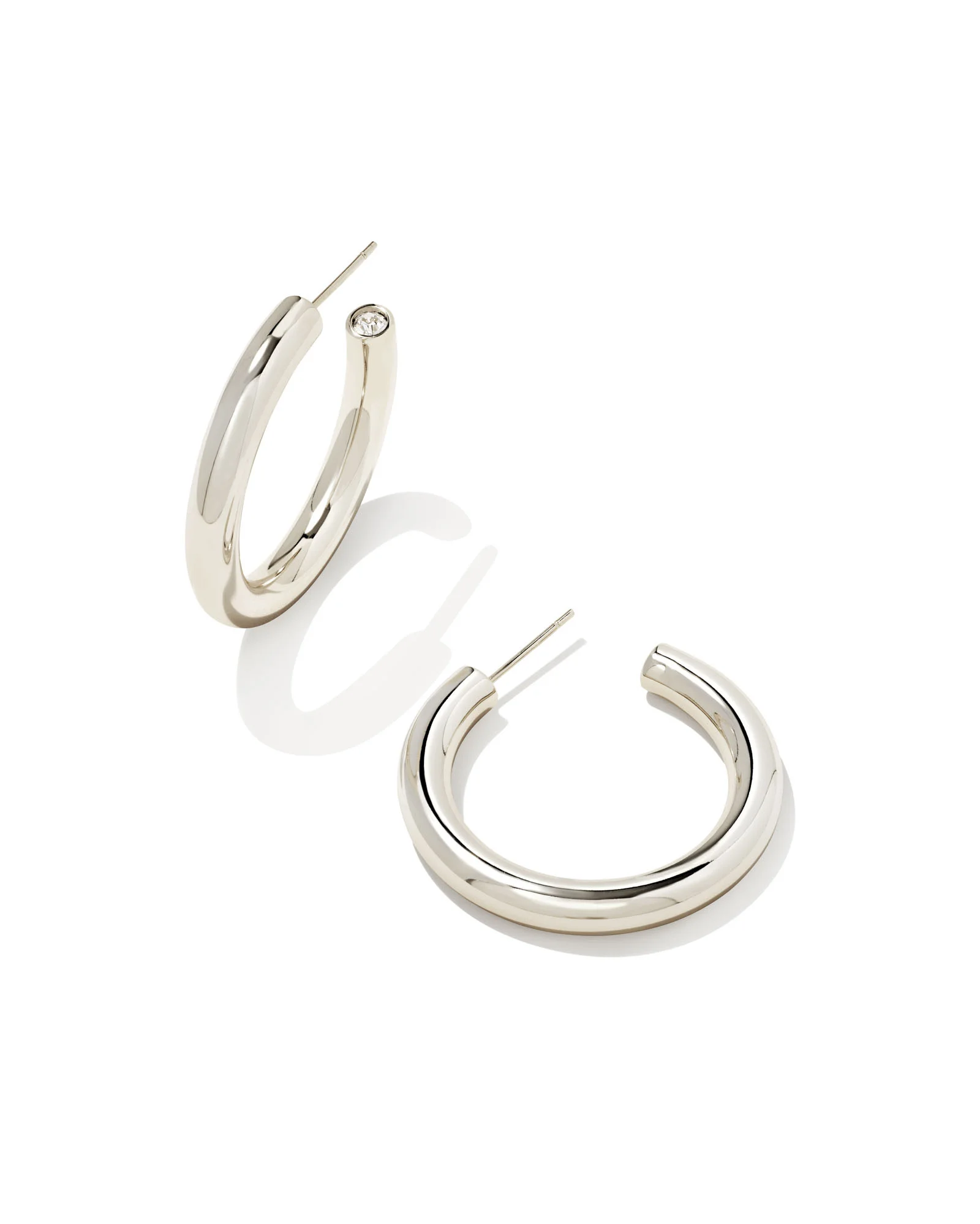 Colette Hoop Earrings in Silver - 1
