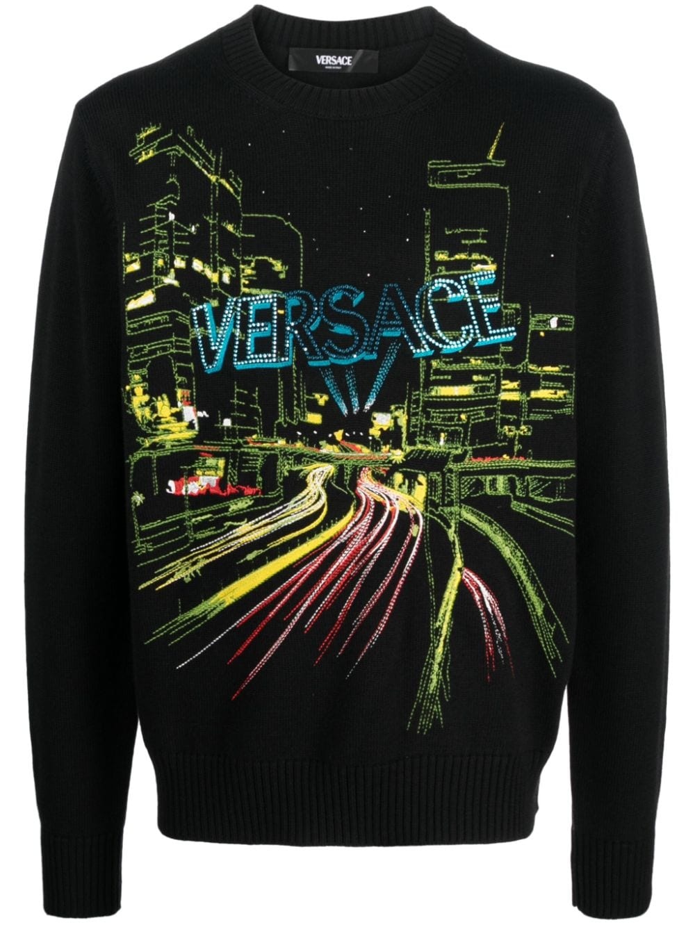 embroidered-City Lights jumper - 1